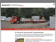 Tablet Screenshot of baumann-transport.ch